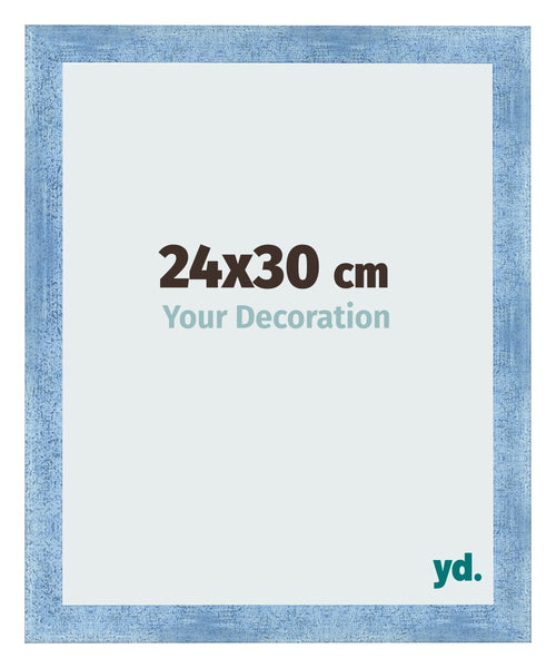 Bilderrahmen 24x30cm Hellblau Gewischt MDF Pisa Vorne Messe | Yourdecoration.de