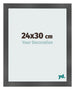 Bilderrahmen 24x30cm Schwarz Silber Poliert MDF Pisa Vorne Messe | Yourdecoration.de