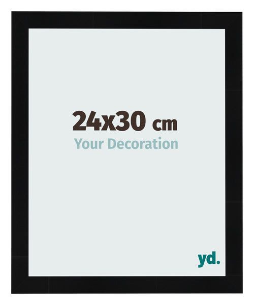 Bilderrahmen 24x30cm Schwarz Silber Poliert MDF Pisa Vorne Messe | Yourdecoration.de