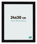 Bilderrahmen 24x30cm Schwarz Silber Poliert MDF Pisa Vorne Messe | Yourdecoration.de