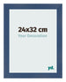 Bilderrahmen 24x32cm Dunkelblau Gewischt MDF Pisa Vorne Messe | Yourdecoration.de