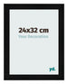 Bilderrahmen 24x32cm Schwarz Silber Poliert MDF Pisa Vorne Messe | Yourdecoration.de