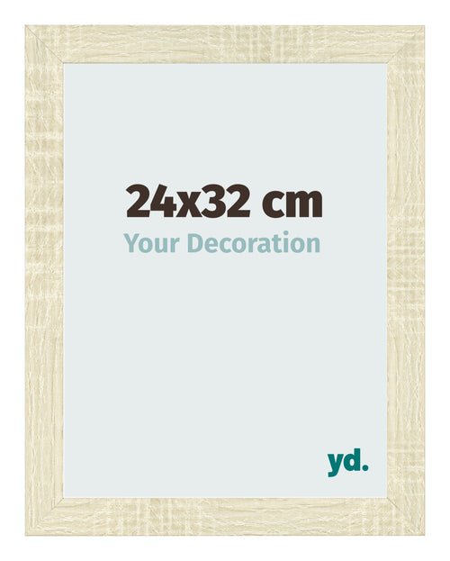 Bilderrahmen 24x32cm Sonoma Eiche MDF Pisa Vorne Messe | Yourdecoration.de