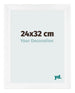 Bilderrahmen 24x32cm Weiß Vintage MDF Pisa Vorne Messe | Yourdecoration.de