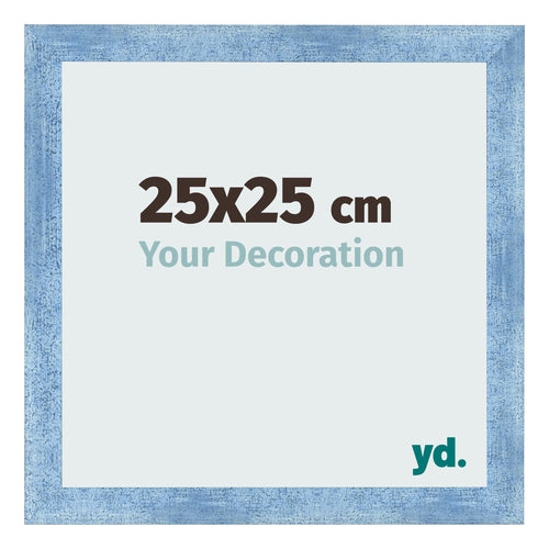 Bilderrahmen 25x25cm Hellblau Gewischt MDF Pisa Vorne Messe | Yourdecoration.de