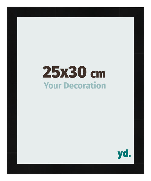 Bilderrahmen 25x30cm Schwarz Silber Poliert MDF Pisa Vorne Messe | Yourdecoration.de