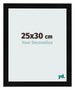Bilderrahmen 25x30cm Schwarz Silber Poliert MDF Pisa Vorne Messe | Yourdecoration.de