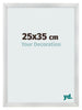 Bilderrahmen 25x35cm Silber Schwarz Gewischt MDF Pisa Vorne Messe | Yourdecoration.de