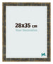 Bilderrahmen 28x35cm Blau Gold Meliert MDF Pisa Vorne Messe | Yourdecoration.de