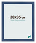 Bilderrahmen 28x35cm Dunkelblau Gewischt MDF Pisa Vorne Messe | Yourdecoration.de