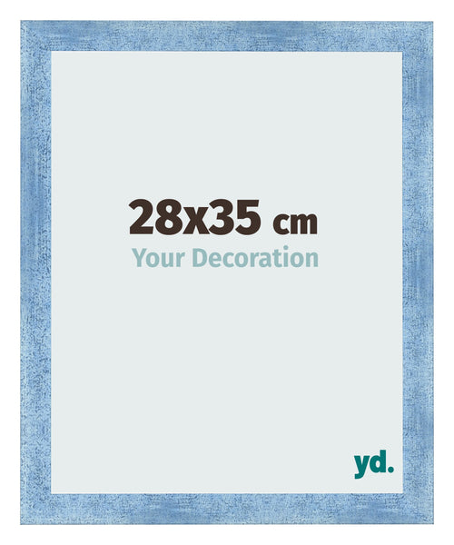 Bilderrahmen 28x35cm Hellblau Gewischt MDF Pisa Vorne Messe | Yourdecoration.de