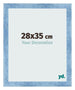 Bilderrahmen 28x35cm Hellblau Gewischt MDF Pisa Vorne Messe | Yourdecoration.de