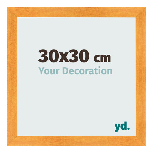 Bilderrahmen 30x30cm Orange MDF Pisa Vorne Messe | Yourdecoration.de