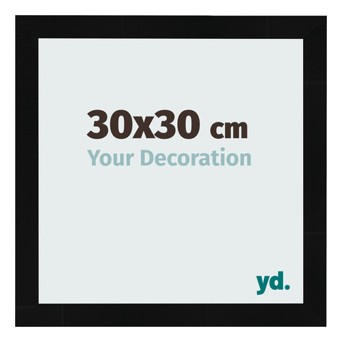 Bilderrahmen 30x30cm Schwarz Silber Poliert MDF Pisa Vorne Messe | Yourdecoration.de