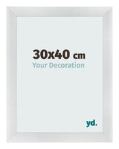 Bilderrahmen 30x40cm Silber Schwarz Gewischt MDF Pisa Vorne Messe | Yourdecoration.de