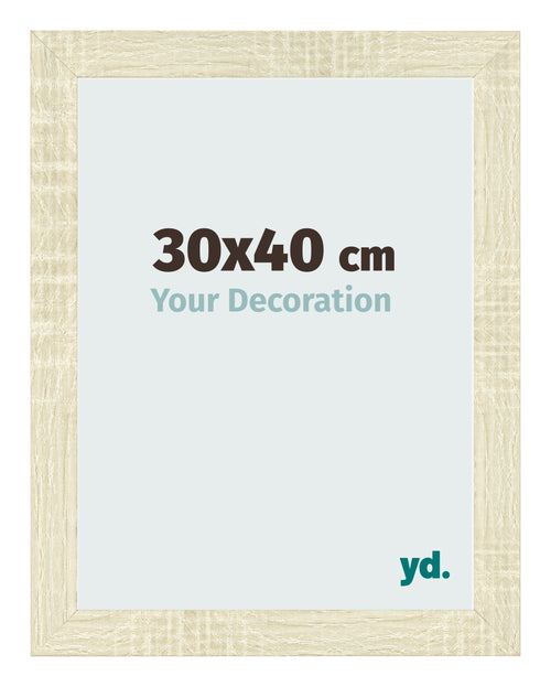 Bilderrahmen 30x40cm Sonoma Eiche MDF Pisa Vorne Messe | Yourdecoration.de