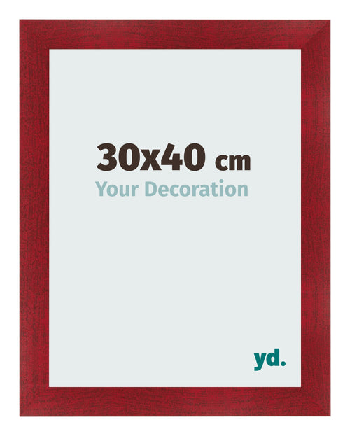 Bilderrahmen 30x40cm Weinrot Gewischt MDF Pisa Vorne Messe | Yourdecoration.de