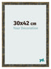 Bilderrahmen 30x42cm Blau Gold Meliert MDF Pisa Vorne Messe | Yourdecoration.de