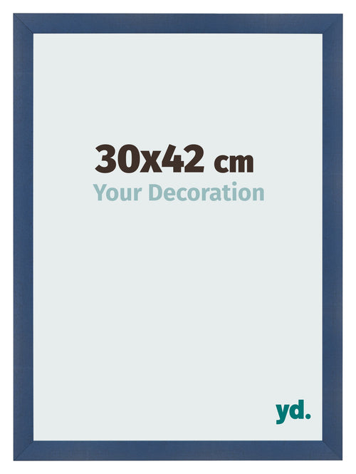 Bilderrahmen 30x42cm Dunkelblau Gewischt MDF Pisa Vorne Messe | Yourdecoration.de