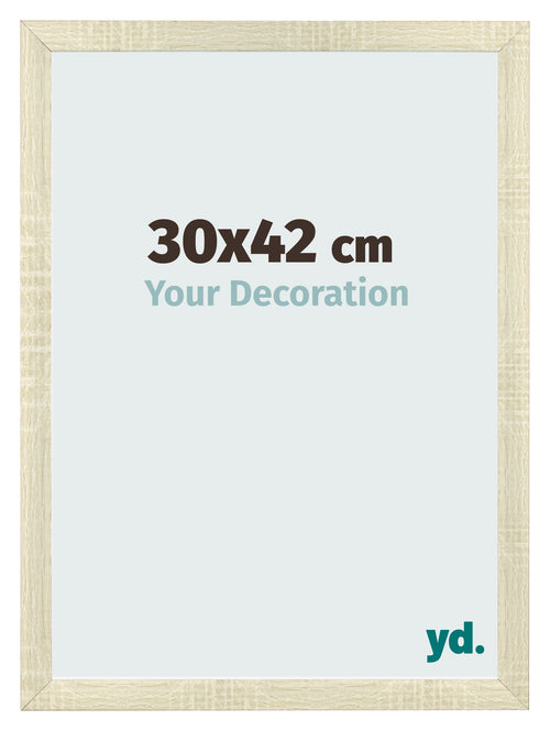 Bilderrahmen 30x42cm Sonoma Eiche MDF Pisa Vorne Messe | Yourdecoration.de