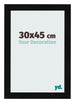 Bilderrahmen 30x45cm Schwarz Silber Poliert MDF Pisa Vorne Messe | Yourdecoration.de