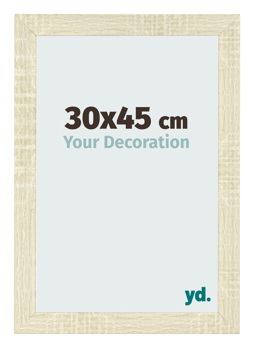 Bilderrahmen 30x45cm Sonoma Eiche MDF Pisa Vorne Messe | Yourdecoration.de