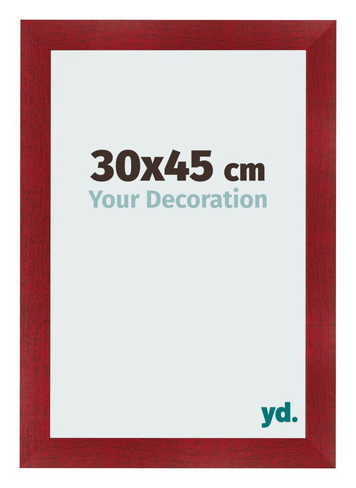 Bilderrahmen 30x45cm Weinrot Gewischt MDF Pisa Vorne Messe | Yourdecoration.de
