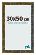 Bilderrahmen 30x50cm Blau Gold Meliert MDF Pisa Vorne Messe | Yourdecoration.de