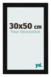 Bilderrahmen 30x50cm Schwarz Silber Poliert MDF Pisa Vorne Messe | Yourdecoration.de