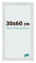 Bilderrahmen 30x60cm Silber Schwarz Gewischt MDF Pisa Vorne Messe | Yourdecoration.de