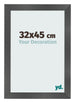 Bilderrahmen 32x45cm Schwarz Silber Poliert MDF Pisa Vorne Messe | Yourdecoration.de