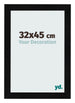 Bilderrahmen 32x45cm Schwarz Silber Poliert MDF Pisa Vorne Messe | Yourdecoration.de