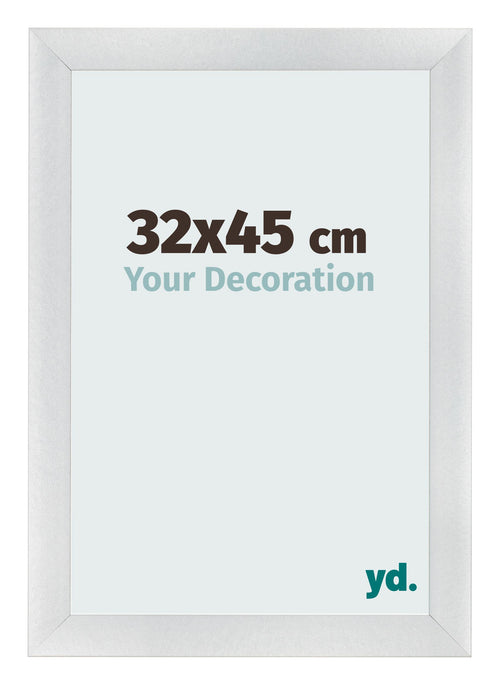 Bilderrahmen 32x45cm Silber Schwarz Gewischt MDF Pisa Vorne Messe | Yourdecoration.de