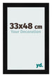 Bilderrahmen 33x48cm Schwarz Silber Poliert MDF Pisa Vorne Messe | Yourdecoration.de