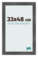Bilderrahmen 33x48cm Schwarz Silber Poliert MDF Pisa Vorne Messe | Yourdecoration.de