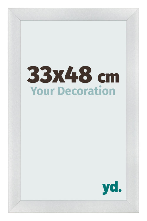 Bilderrahmen 33x48cm Silber Schwarz Gewischt MDF Pisa Vorne Messe | Yourdecoration.de