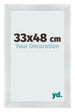 Bilderrahmen 33x48cm Silber Schwarz Gewischt MDF Pisa Vorne Messe | Yourdecoration.de