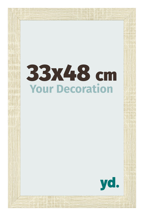Bilderrahmen 33x48cm Sonoma Eiche MDF Pisa Vorne Messe | Yourdecoration.de