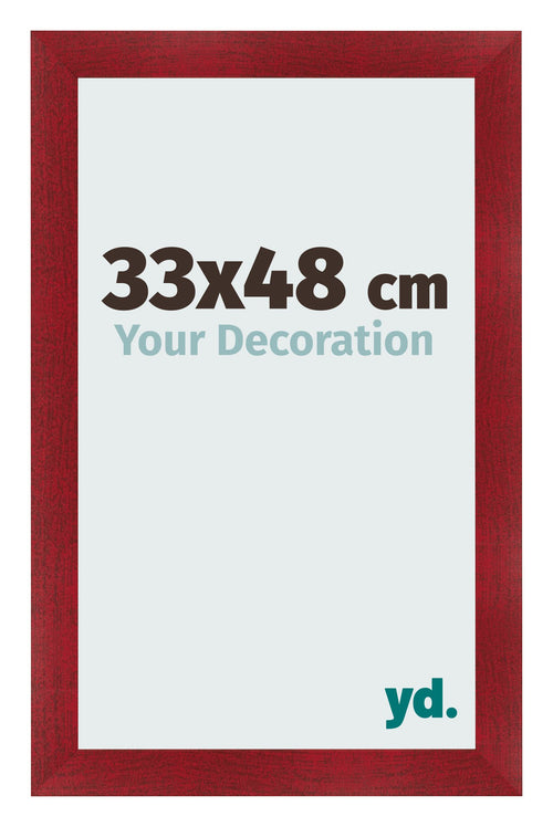 Bilderrahmen 33x48cm Weinrot Gewischt MDF Pisa Vorne Messe | Yourdecoration.de