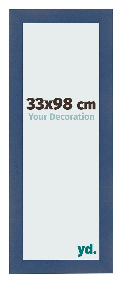 Bilderrahmen 33x98cm Dunkelblau Gewischt MDF Pisa Vorne Messe | Yourdecoration.de