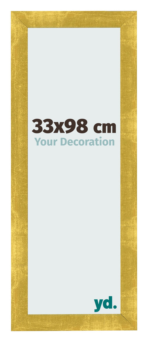 Bilderrahmen 33x98cm Gold Vintage MDF Pisa Vorne Messe | Yourdecoration.de