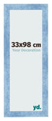 Bilderrahmen 33x98cm Hellblau Gewischt MDF Pisa Vorne Messe | Yourdecoration.de