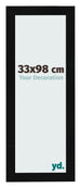 Bilderrahmen 33x98cm Schwarz Silber Poliert MDF Pisa Vorne Messe | Yourdecoration.de