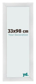 Bilderrahmen 33x98cm Silber Schwarz Gewischt MDF Pisa Vorne Messe | Yourdecoration.de