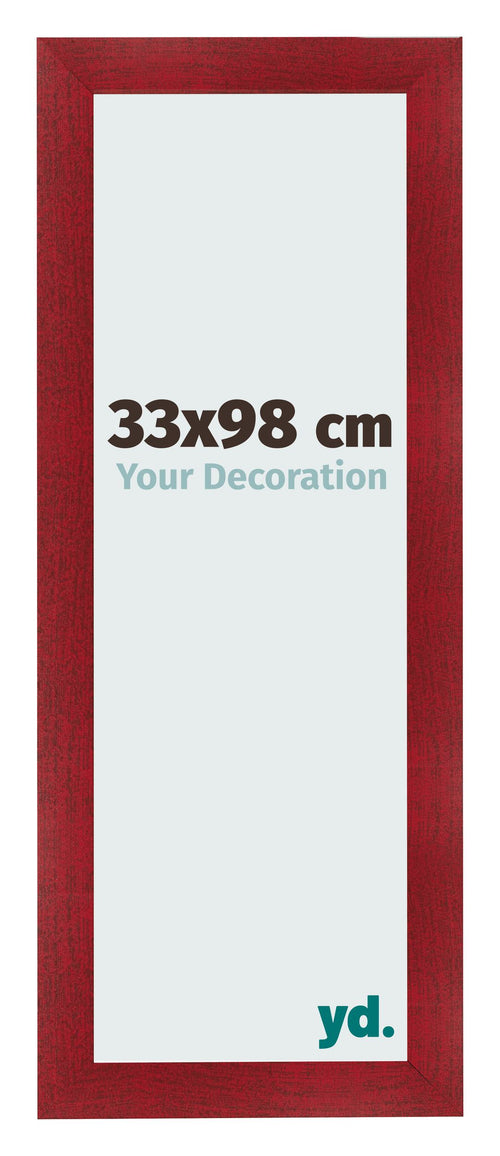 Bilderrahmen 33x98cm Weinrot Gewischt MDF Pisa Vorne Messe | Yourdecoration.de