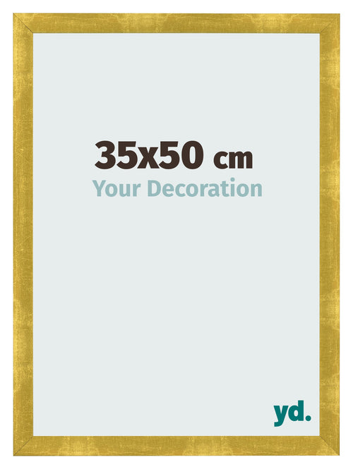 Bilderrahmen 35x50cm Gold Vintage MDF Pisa Vorne Messe | Yourdecoration.de