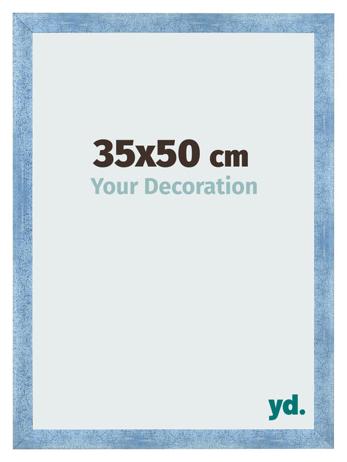 Bilderrahmen 35x50cm Hellblau Gewischt MDF Pisa Vorne Messe | Yourdecoration.de