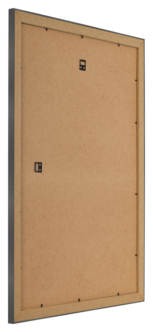 Bilderrahmen 35x50cm Schwarz Silber Poliert MDF Pisa Ruckseite Schrag | Yourdecoration.de