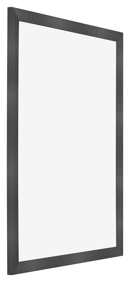 Bilderrahmen 35x50cm Schwarz Silber Poliert MDF Pisa Vorne Schrag | Yourdecoration.de