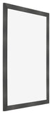 Bilderrahmen 35x50cm Schwarz Silber Poliert MDF Pisa Vorne Schrag | Yourdecoration.de